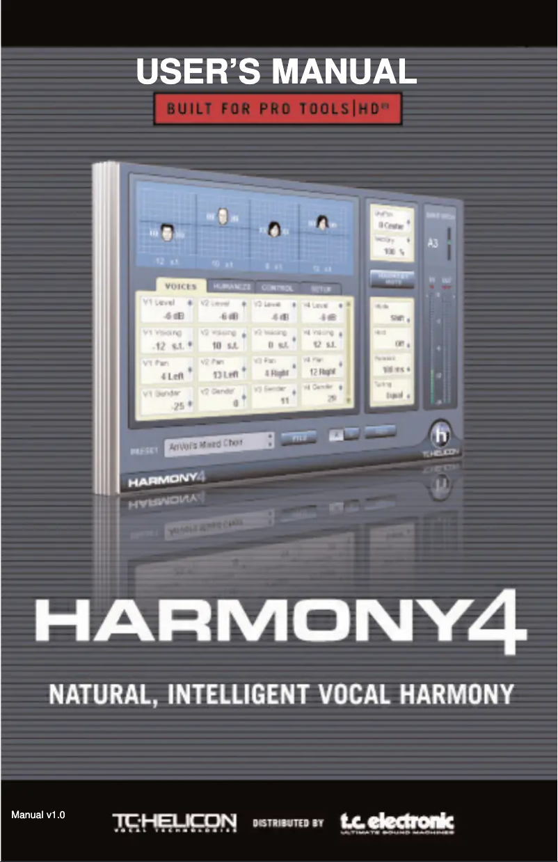 Imagen de la primera página del manual del dispositivo Harmony4 TDM