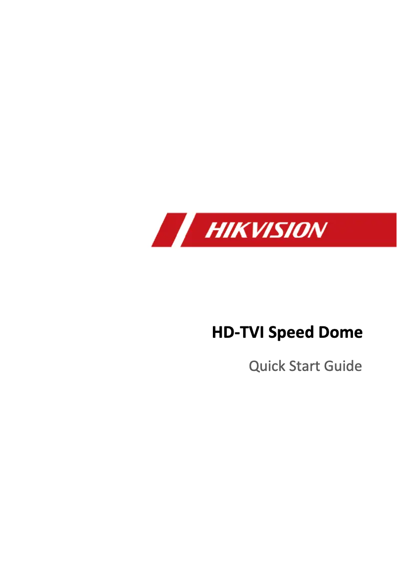 Página 1 del manual Guía de inicio rápido Hikvision DS-2AE7232TI-A