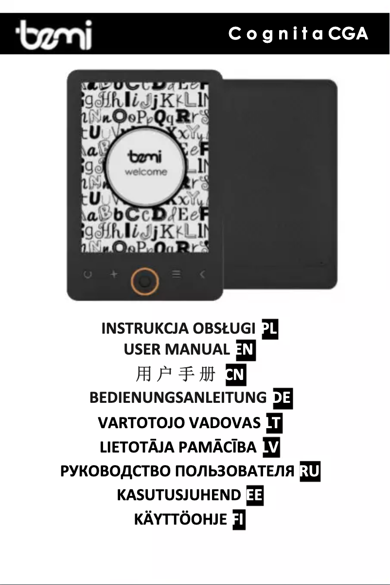 Imagen de la primera página del manual del dispositivo Cognita CGA