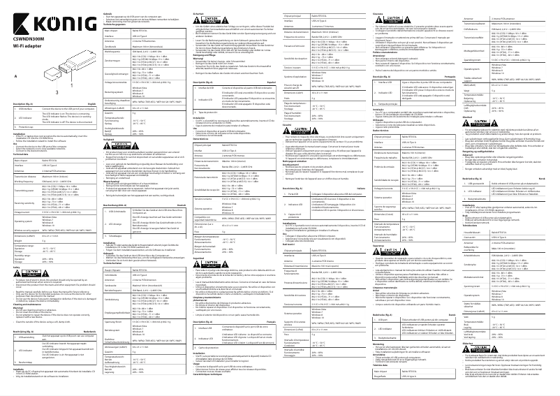 Imagen de la primera página del manual del dispositivo CSWNDN300M