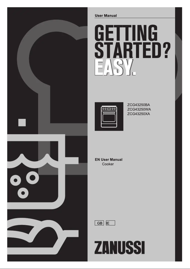 Página nº 1 - Manual de usuario Zanussi ZCG43250WA