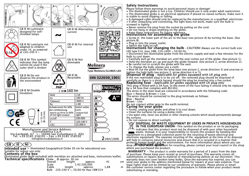 Página 1 del manual Manual de usuario Melinera IAN 346542