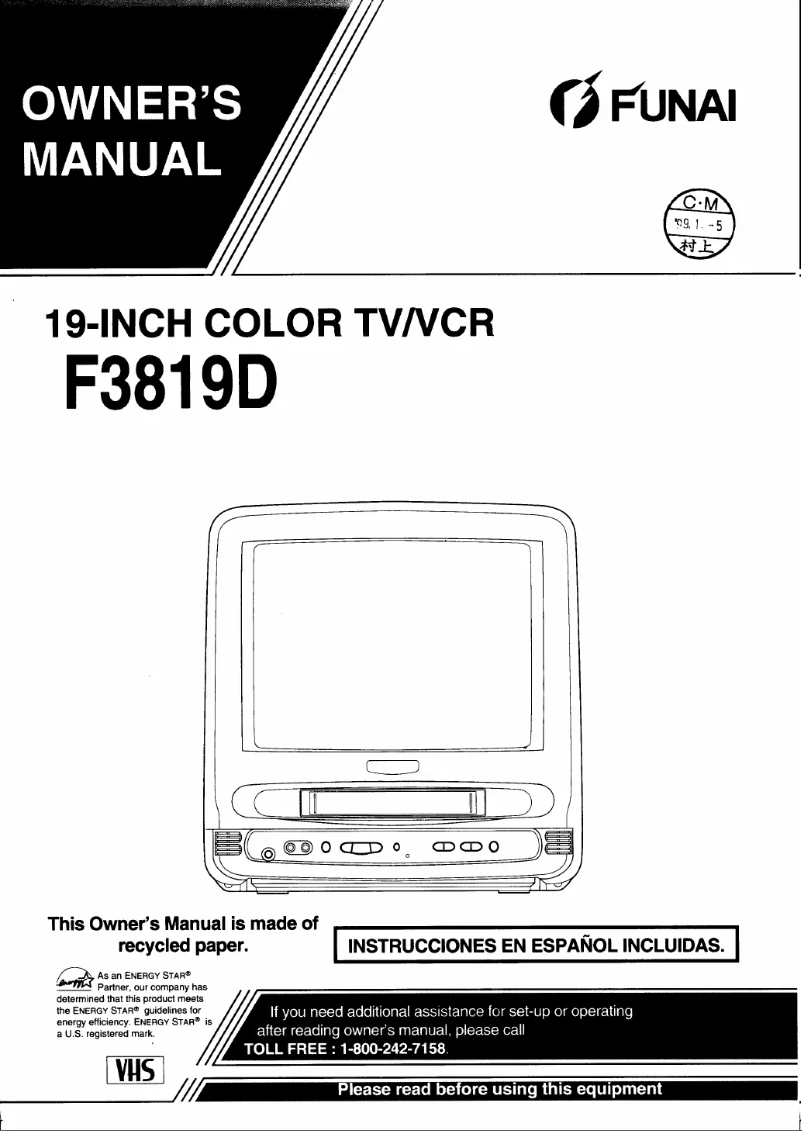 Imagen de la primera página del manual del dispositivo F3819D