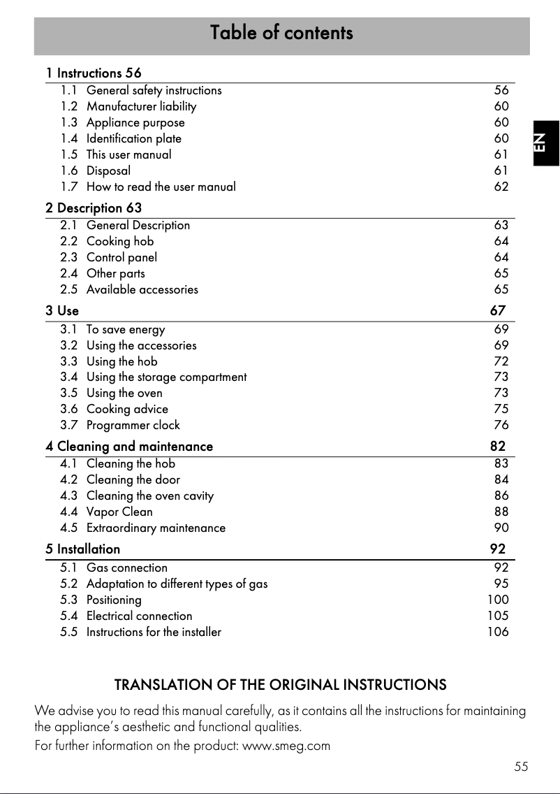 Página nº 1 - Folleto Smeg BG91N9-1