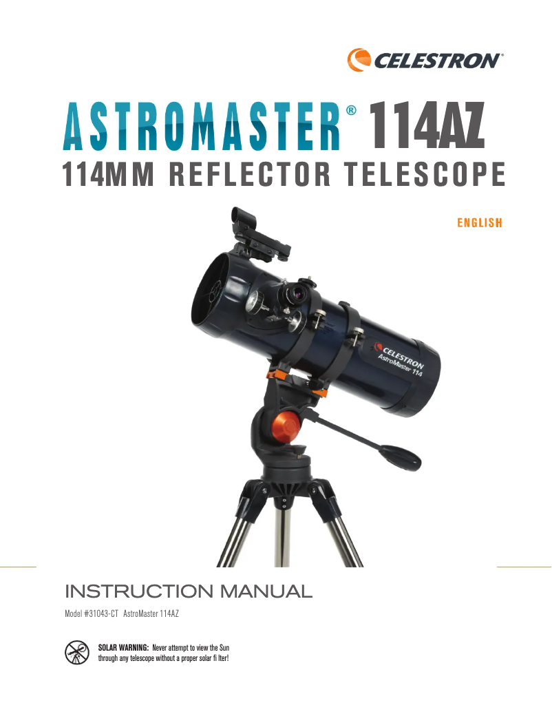 Imagen de la primera página del manual del dispositivo AstroMaster LT 60AZ