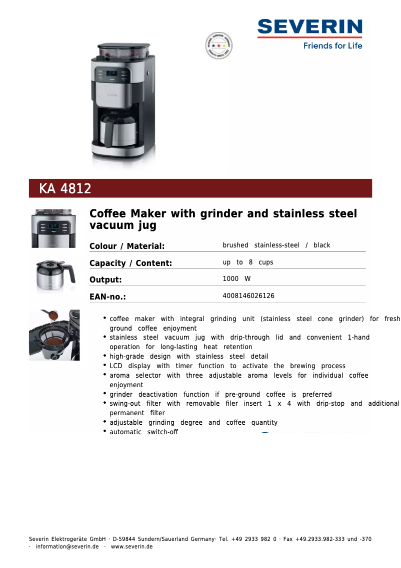 Imagen de la primera página del manual del dispositivo KA 4812