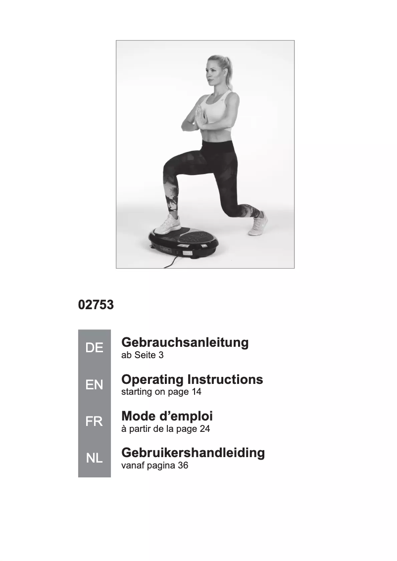 Página 1 del manual Manual de usuario VitalMaxx 02753