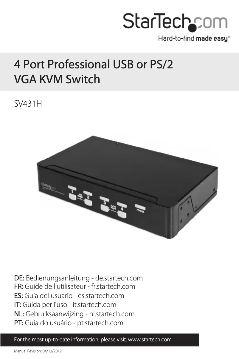 Página nº 1 - Manual de usuario StarTech.com SV431H