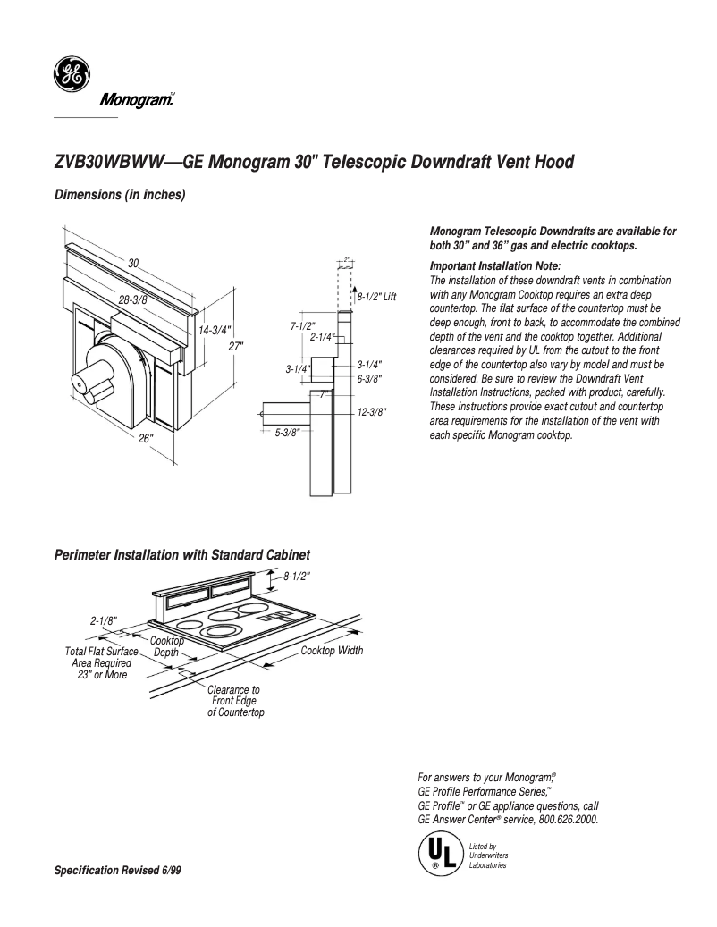 Imagen de la primera página del manual del dispositivo ZVB30WBWW