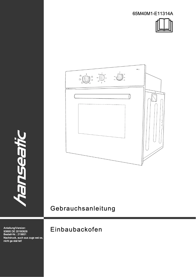 Página nº 1 - Manual de usuario Hanseatic 65M40M1-E11314A