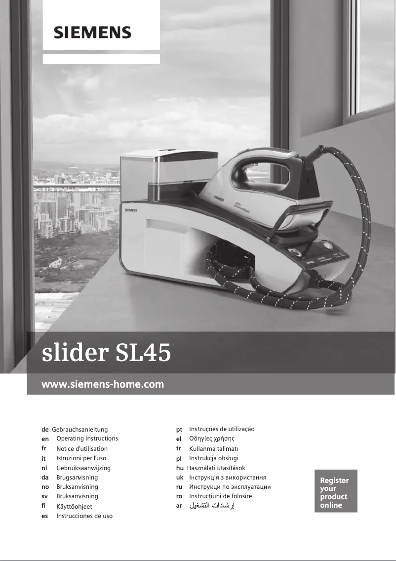 Página nº 1 - Manual de usuario Siemens Slider SL45 TS45350