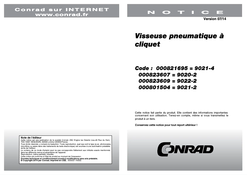 Imagen de la primera página del manual del dispositivo 9020-2