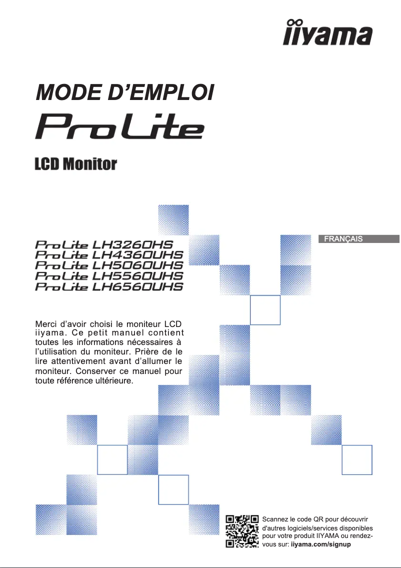Imagen de la primera página del manual del dispositivo ProLite LH5560UHS