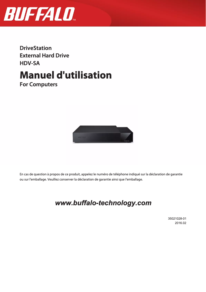 Página 1 del manual Manual de usuario Buffalo DriveStation HDV-SA