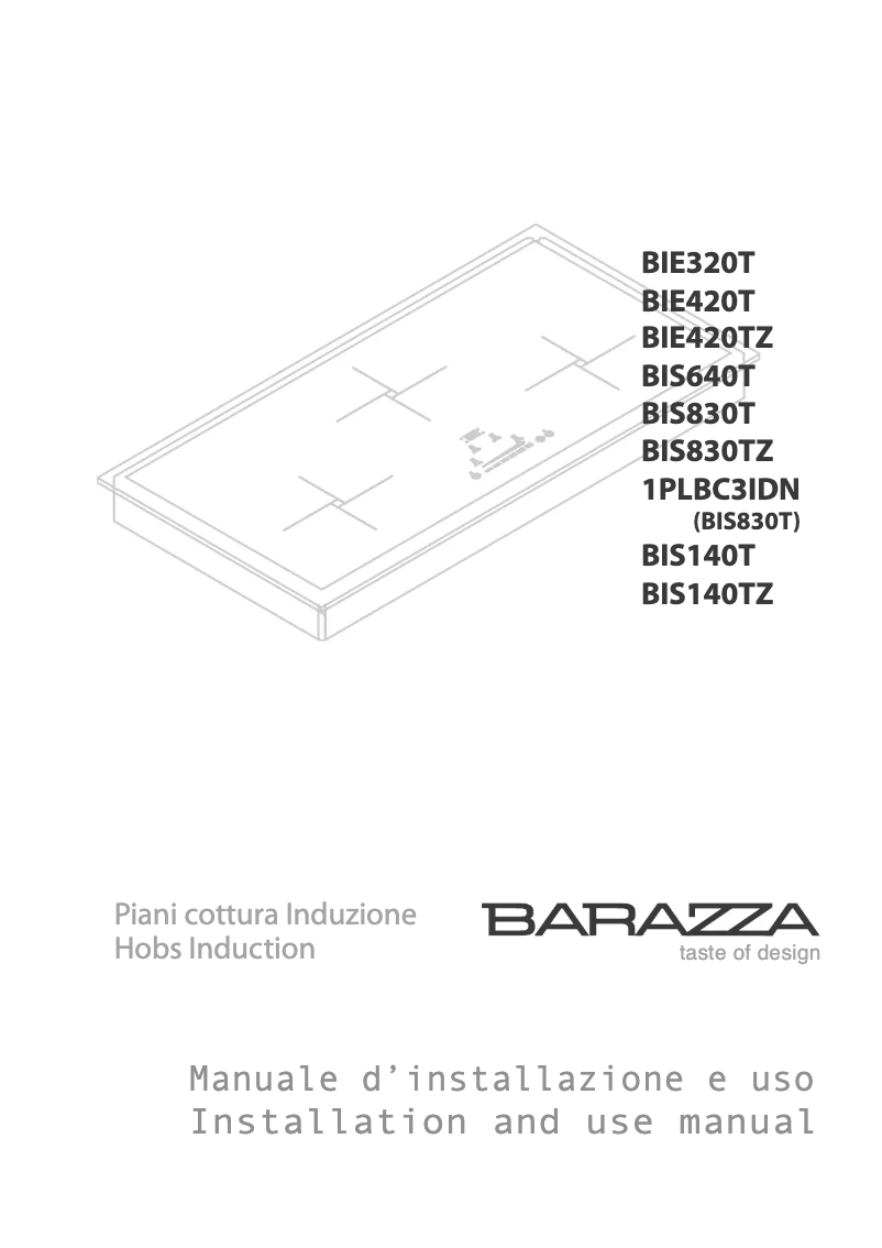 Página 1 del manual Manual de usuario Barazza 1PID124NQ