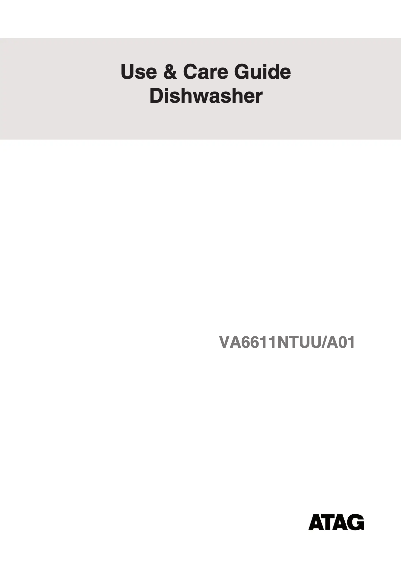 Página 1 del manual Manual de usuario Atag VA6611NT