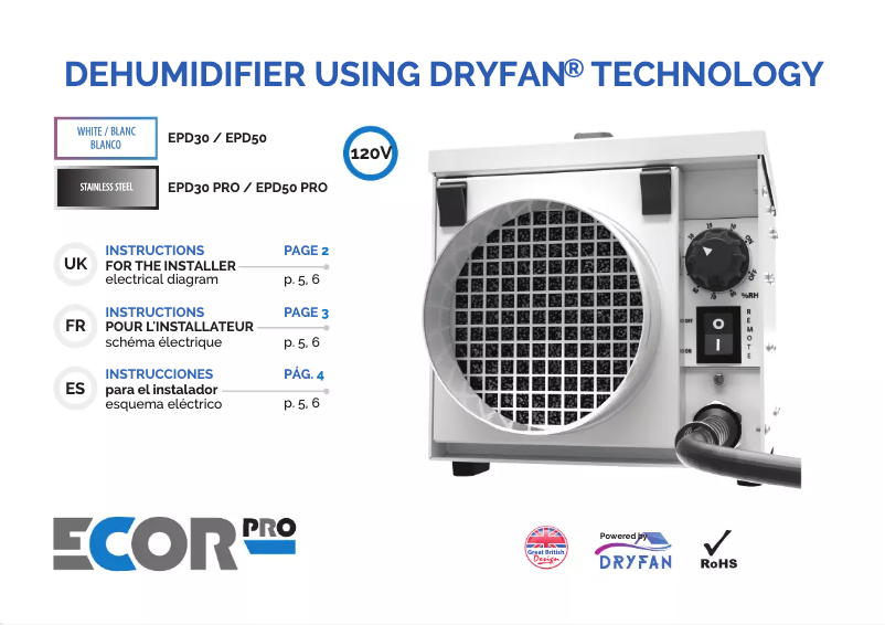 Imagen de la primera página del manual del dispositivo EPD150