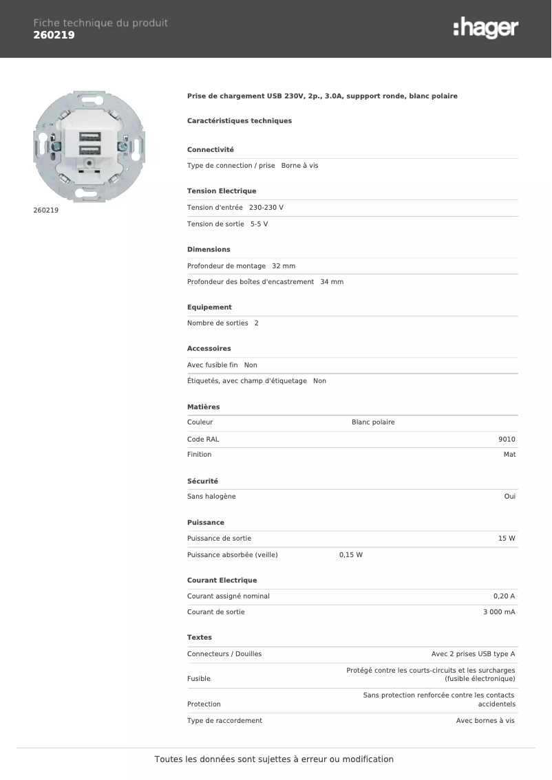 Imagen de la primera página del manual del dispositivo 260219