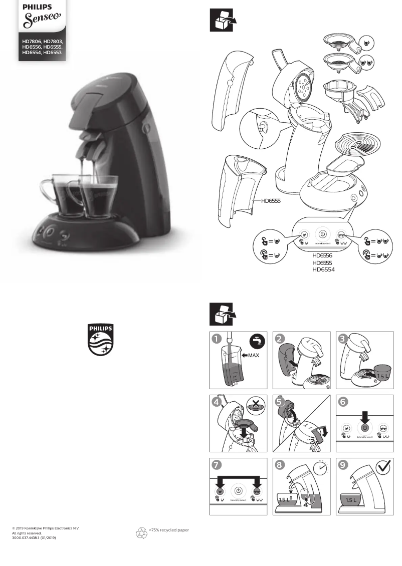 Página 1 del manual Manual de usuario Philips Senseo Original HD6553