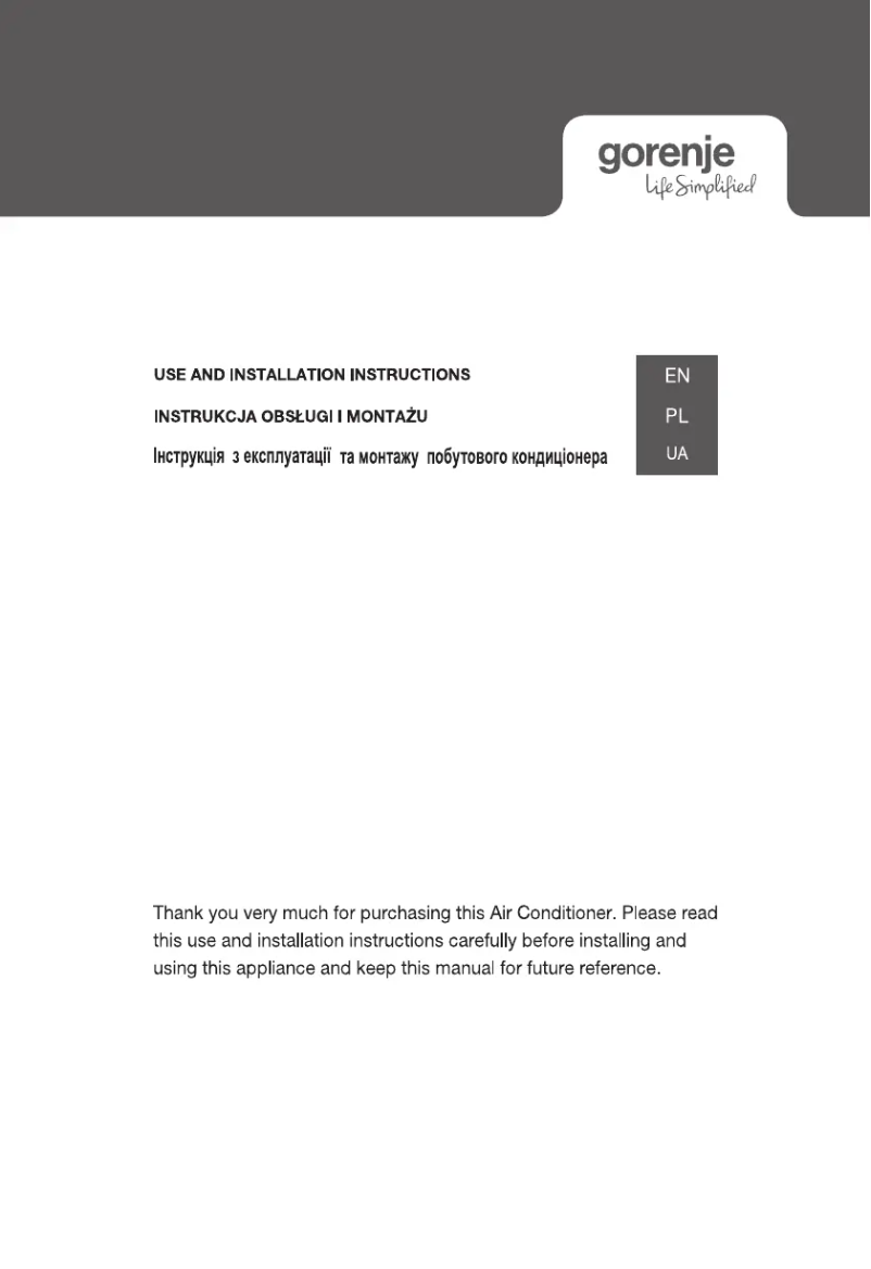 Página 1 del manual Manual de usuario Gorenje REA26OUT KC