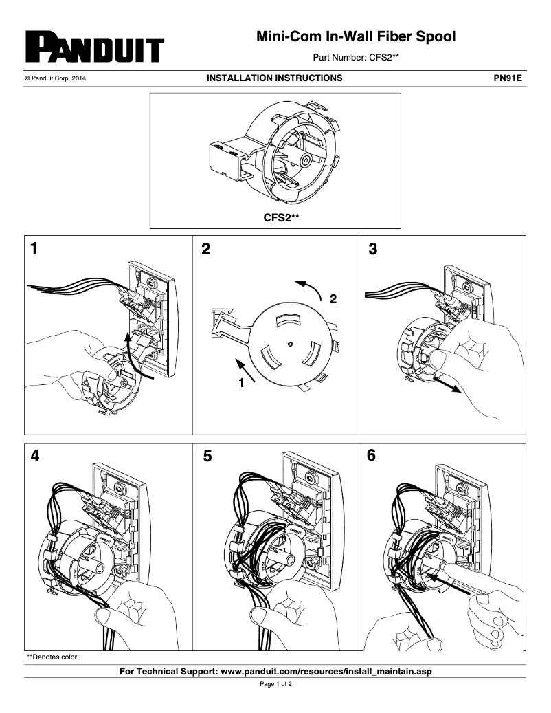 Imagen de la primera página del manual del dispositivo CFS2WH