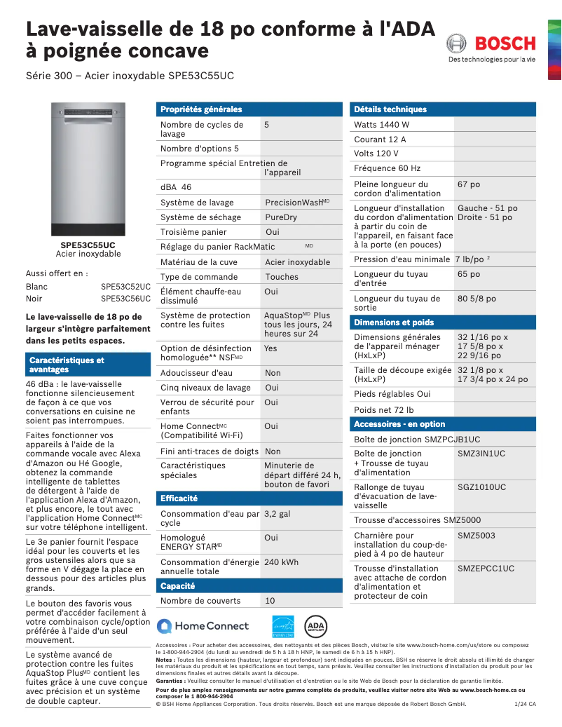 Imagen de la primera página del manual del dispositivo SPE53C55UC