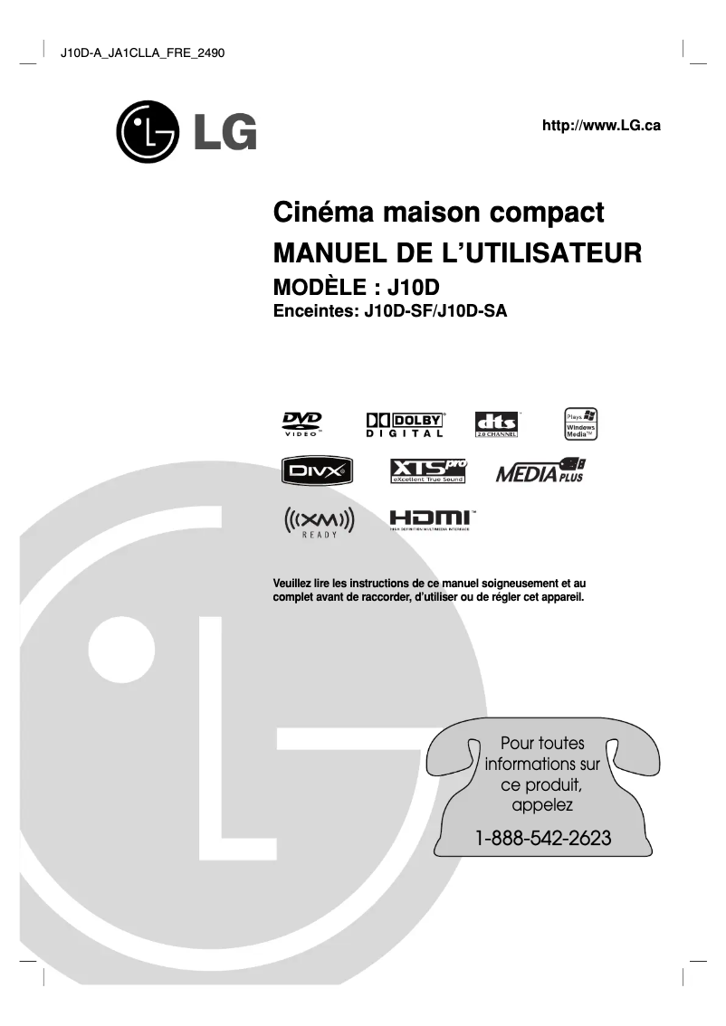 Página nº 1 - Manual de usuario LG J10D