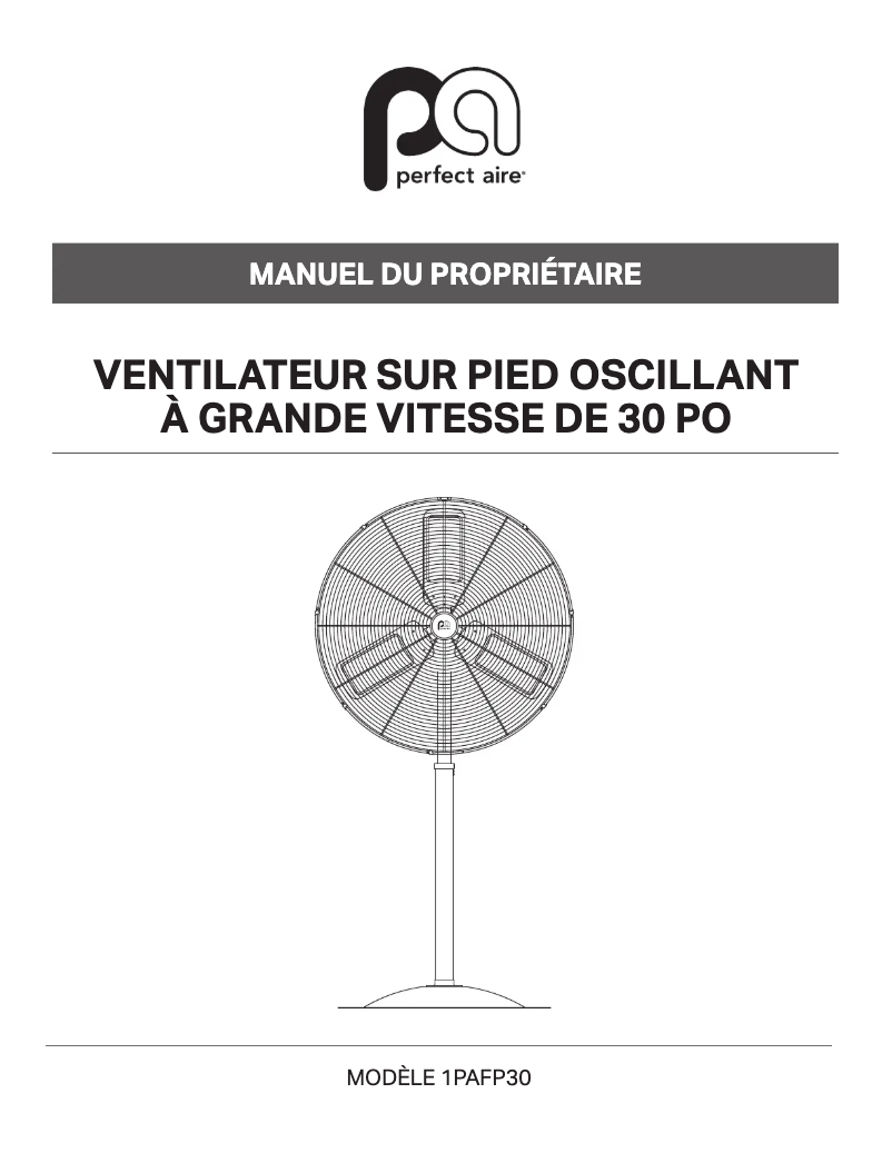 Imagen de la primera página del manual del dispositivo 1PAFP30