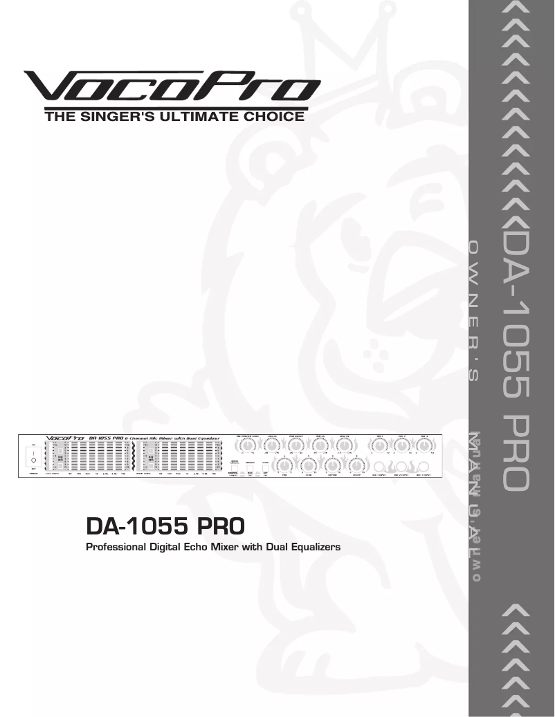 Imagen de la primera página del manual del dispositivo DA-1055PRO