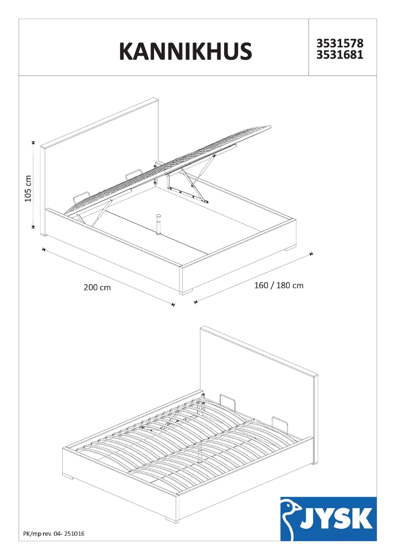 Página nº 1 - Manual de usuario JYSK Kannikhus (160x200)
