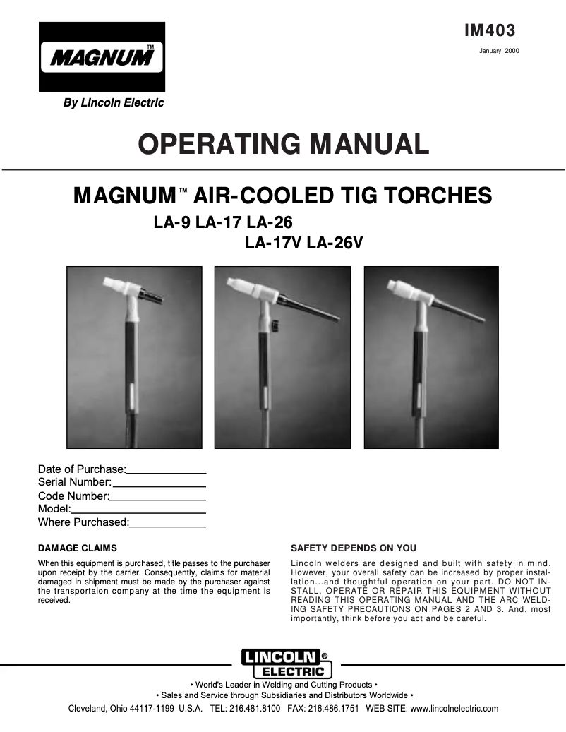 Imagen de la primera página del manual del dispositivo LA-17