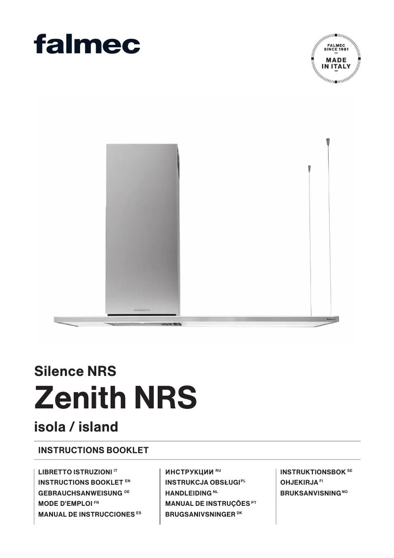 Página 1 del manual Manual de usuario Falmec Zenith NRS