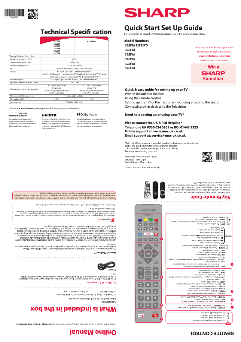 Imagen de la primera página del manual del dispositivo 32EE2K