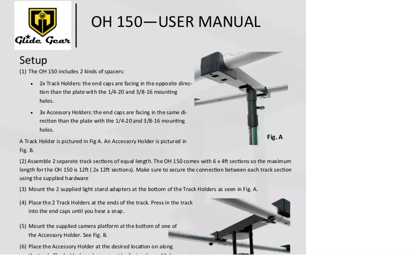 Página 1 del manual Manual de usuario Glide Gear OH 150