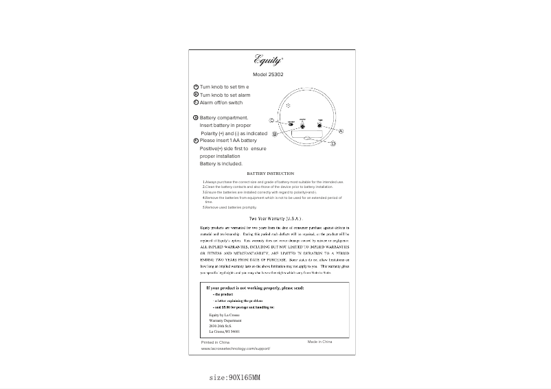 Imagen de la primera página del manual del dispositivo 25302PK