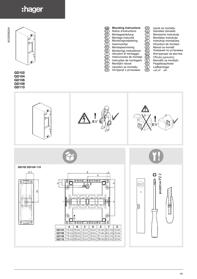 Imagen de la primera página del manual del dispositivo GP104T