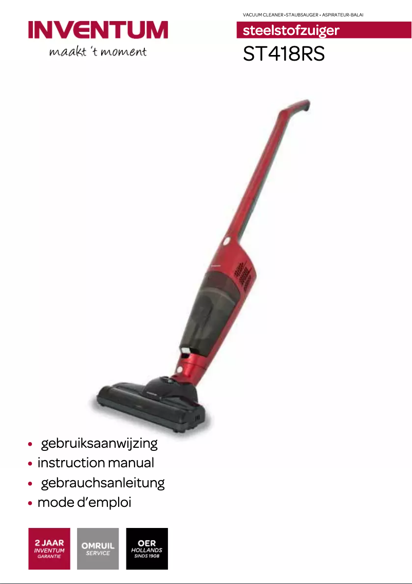 Imagen de la primera página del manual del dispositivo ST418RS