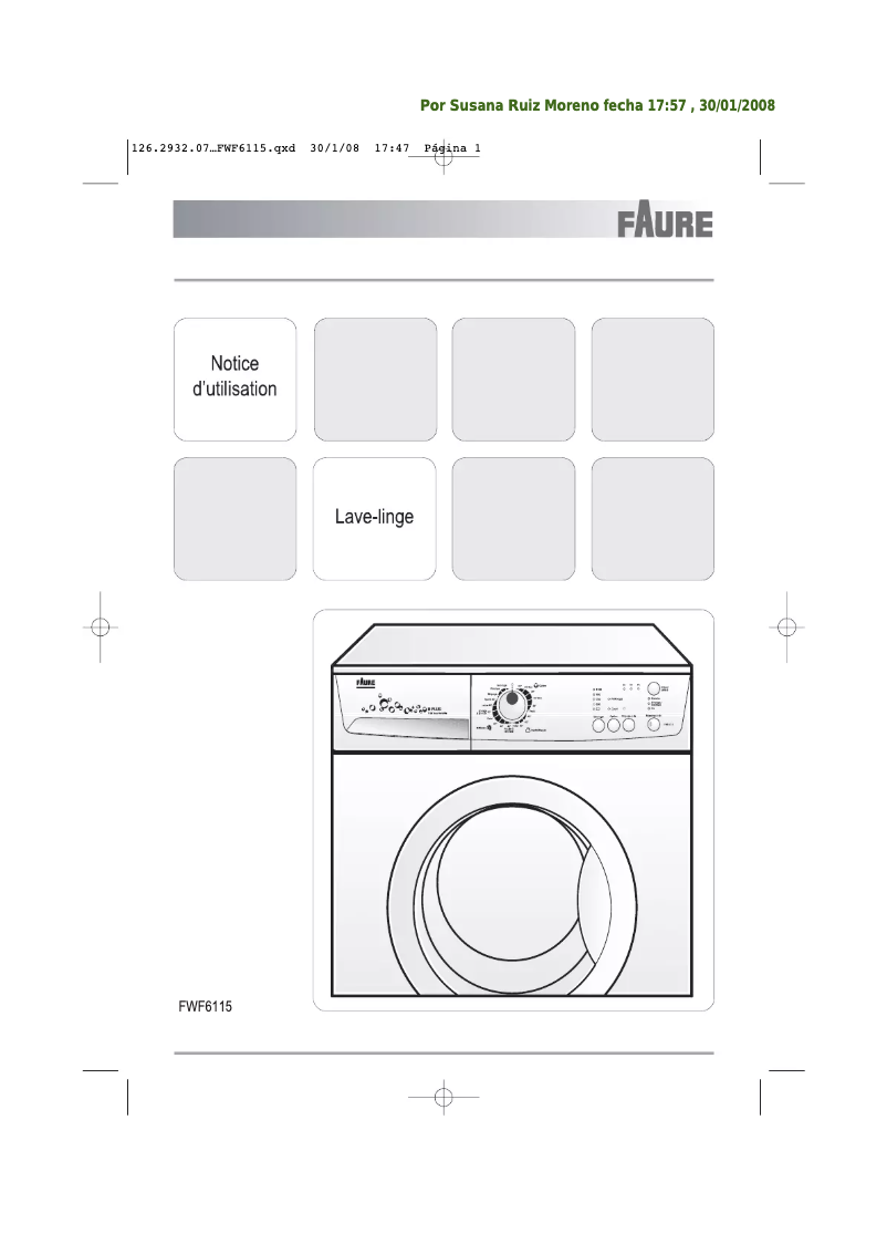Página 1 del manual Manual de usuario Faure FWF6115