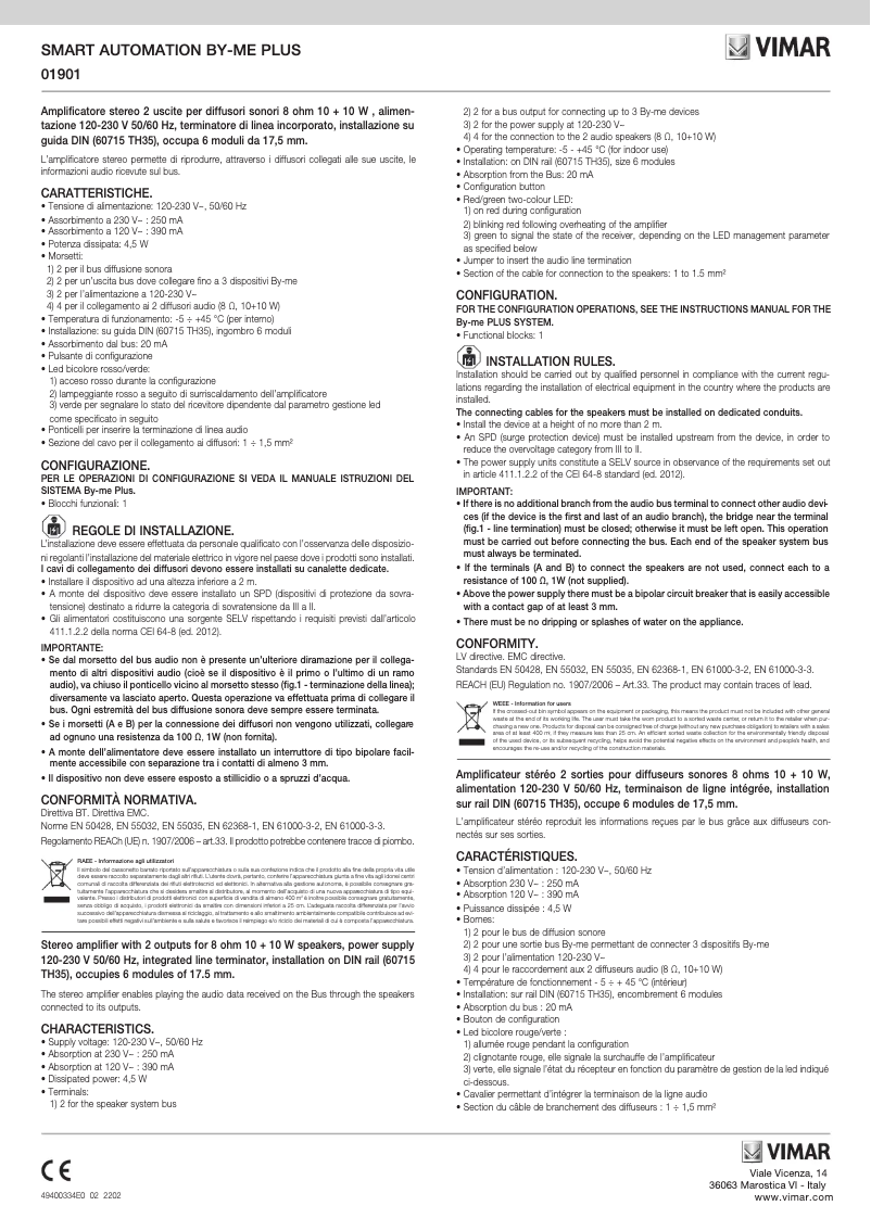 Imagen de la primera página del manual del dispositivo 01901