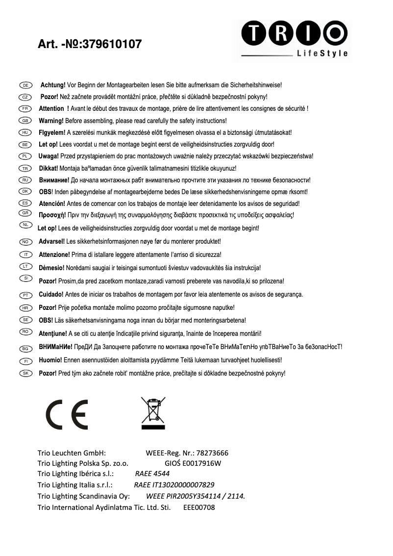 Imagen de la primera página del manual del dispositivo Denver 379610107