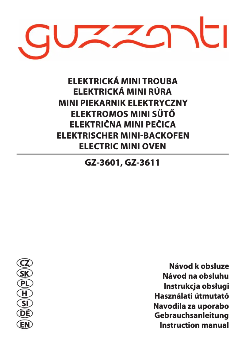 Página 1 del manual Manual de usuario Guzzanti GZ-3641