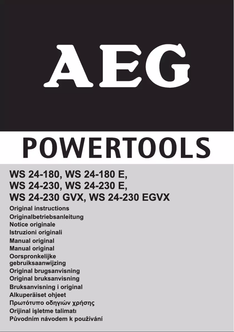 Imagen de la primera página del manual del dispositivo WS 24-230 EGVX