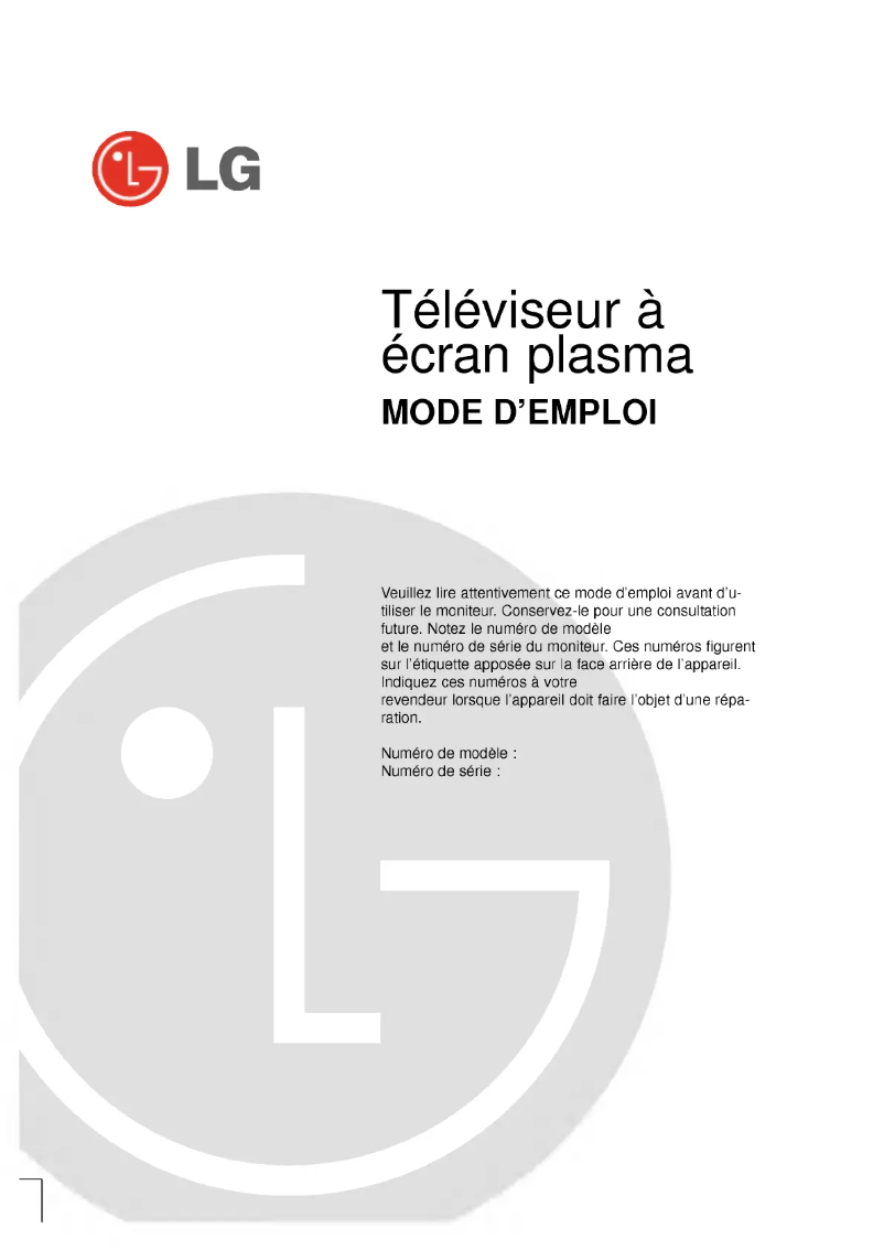 Imagen de la primera página del manual del dispositivo RZ-50PY10