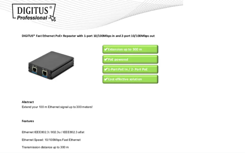 Imagen de la primera página del manual del dispositivo DN-95122