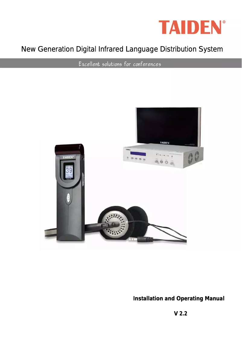 Imagen de la primera página del manual del dispositivo HCS-5100T/35B