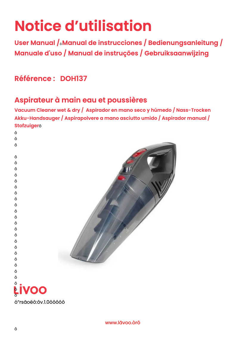 Página 1 del manual Manual de usuario Livoo DOH137