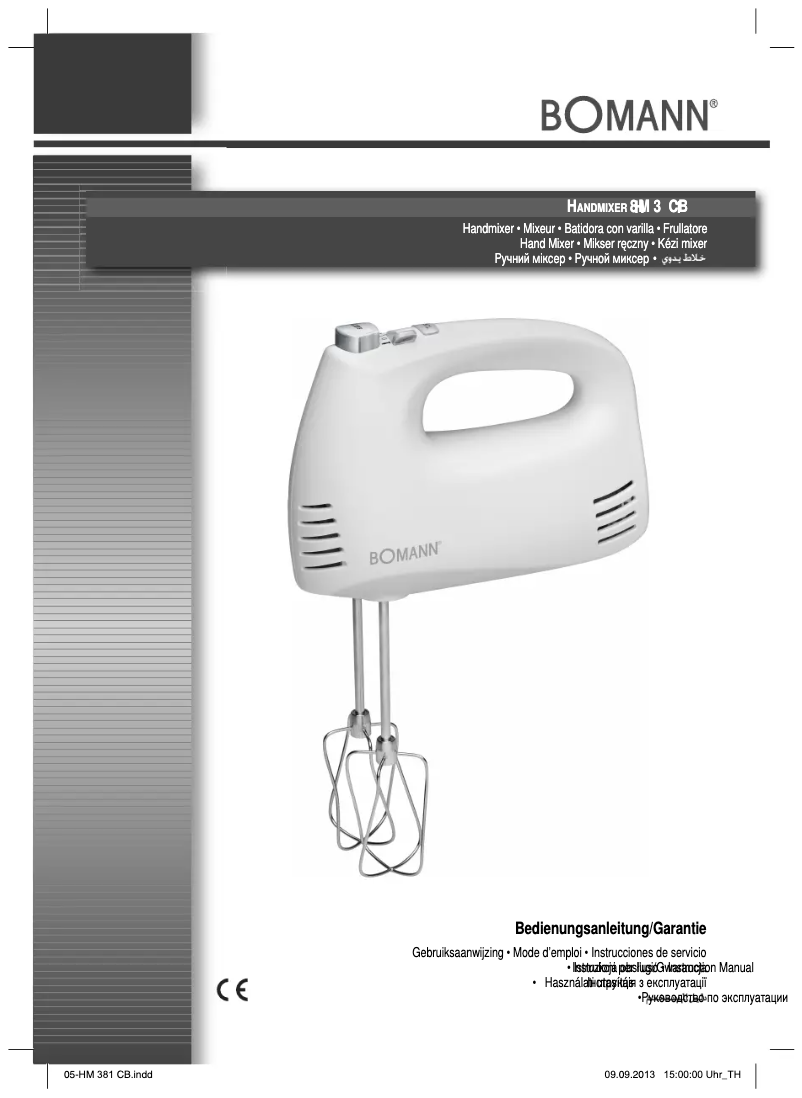 Página 1 del manual Manual de usuario Bomann HM 381 CB