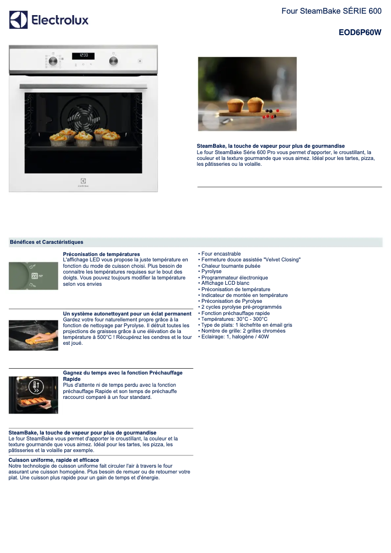 Imagen de la primera página del manual del dispositivo EOD6P60W