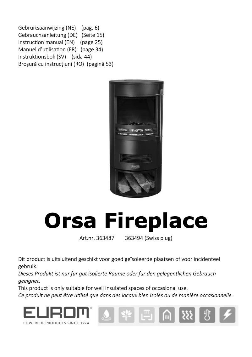 Página 1 del manual Manual de usuario Eurom Orsa