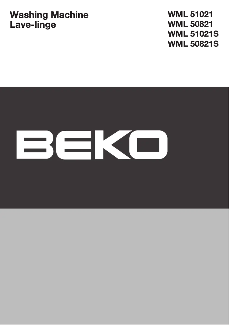 Página 1 del manual Manual de usuario Beko WML 51021S
